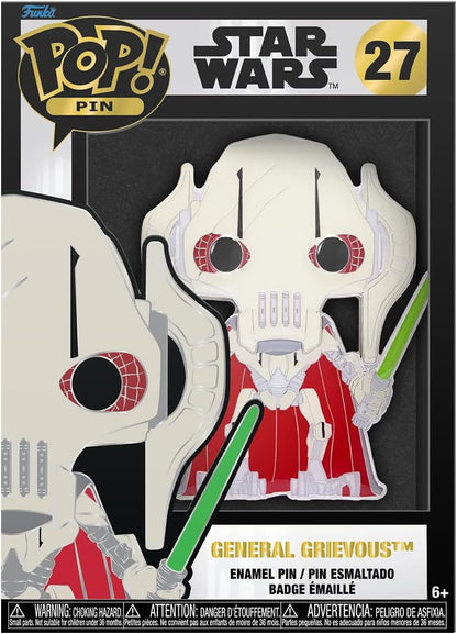 Loungefly POP! Large Enamel Pin STAR WARS: General Grievous CHASE GROUP - Star Wars Enamel Pins - Cute Collectable Novelty Brooch - for Backpacks & Bags - Gift Idea - Official Merchandise