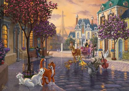 Schmidt Spiele 59690 Thomas Kinkade: Disney Aristocats (1000pc) Jigsaw Puzzle, Colourful