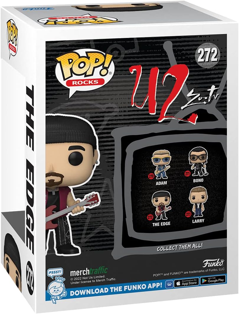 Funko POP! Rocks: U2 - ZooTV - the Edge - Collectable Vinyl Figure - Gift Idea - Official Merchandise - Toys for Kids & Adults - Music Fans - Model Figure for Collectors and Display