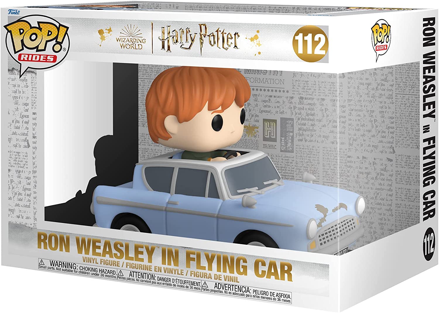 Funko POP! Ride Super Deluxe: Harry Potter Chamber Of Secrets 20th - Ron Weasley With Car - Collectable Vinyl Figure - Gift Idea - Official Merchandise - Toys for Kids & Adults - Movies Fans