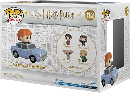 Funko POP! Ride Super Deluxe: Harry Potter Chamber Of Secrets 20th - Ron Weasley With Car - Collectable Vinyl Figure - Gift Idea - Official Merchandise - Toys for Kids & Adults - Movies Fans