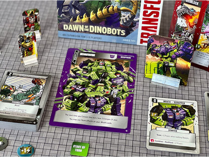 Transformers Deck-Building Game: Dawn of The Dinobots Expansion - Ages 14+, 1-5 Players, 45-90 Mins