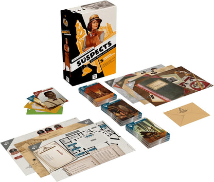 Suspects | Murder Mystery Game | 3 Cases to Solve | 1 to 6 Players | 60 Minutes