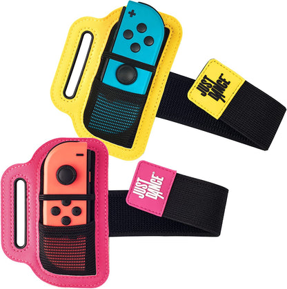 Official Just Dance 2023 - Dance Straps - 2-Pack JoyCon Controller Armbands, Adjustable Elastic Wristband with slot for Nintendo Switch Joy-Cons