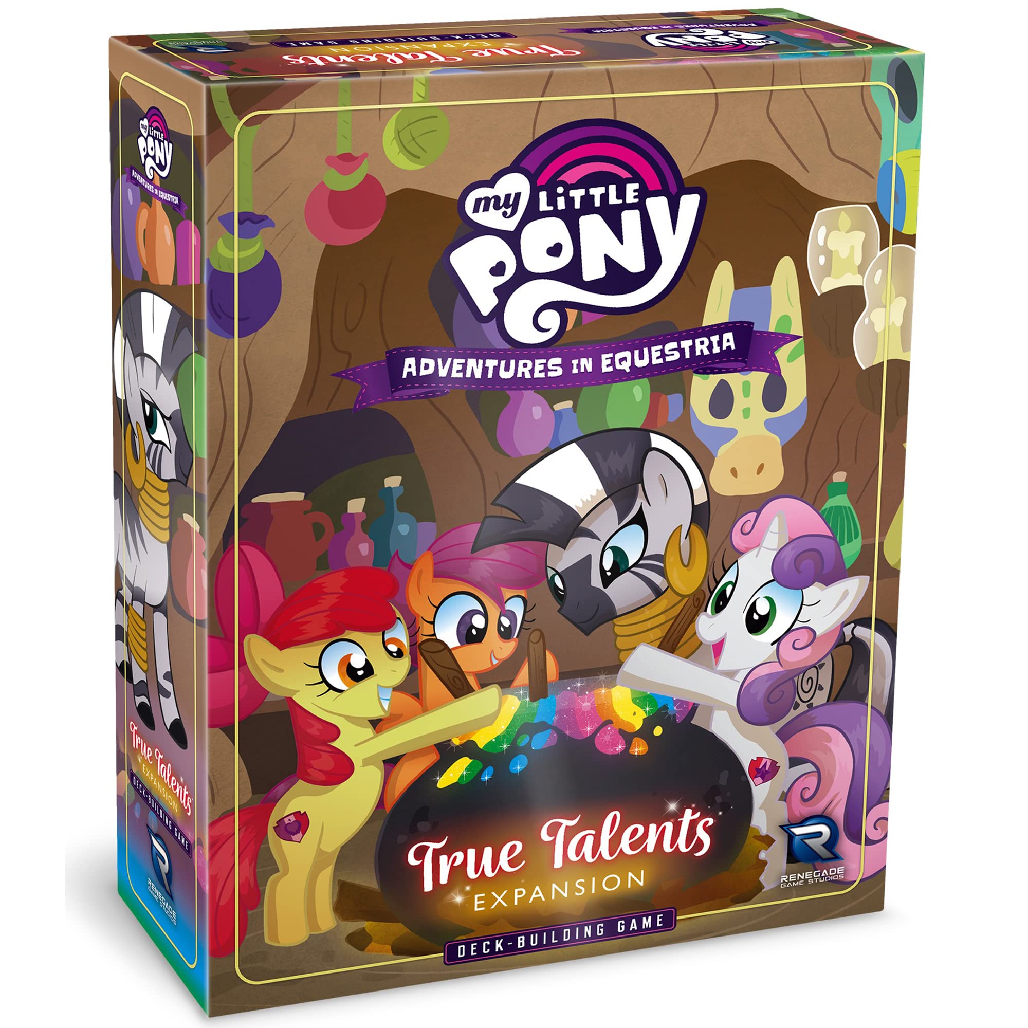My Little Pony: Adventures in Equestria Juego de construcción de cubiertas True Talents Expansion Nuevos personajescartasdesafíos y más, Renegade Game Studios, a partir de 14 años, 14 jugadores