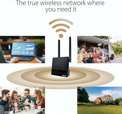 ASUS 4G-N16 Wi-Fi N300, LTE Cat. 4, Wi-Fi Modem Router, 3G/4G support , Plug and surf, wide coverage with 2x LTE antenna, LTE broadband speed up to 150 Mbit/s SIM Slot Unlocked 3 year warranty
