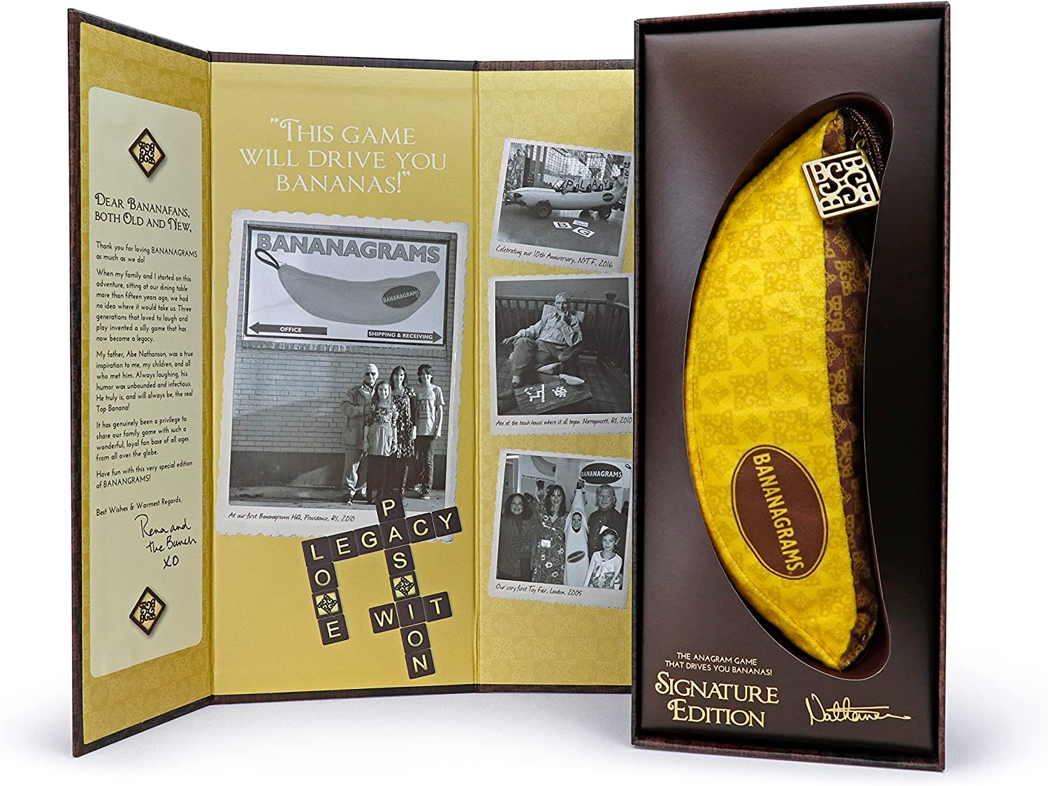 BANANAGRAMS Signature Edition – exklusiv bei Amazon, Wortspiel, ab 7 Jahren, 1–8 Spieler, 30 Minuten Spieldauer