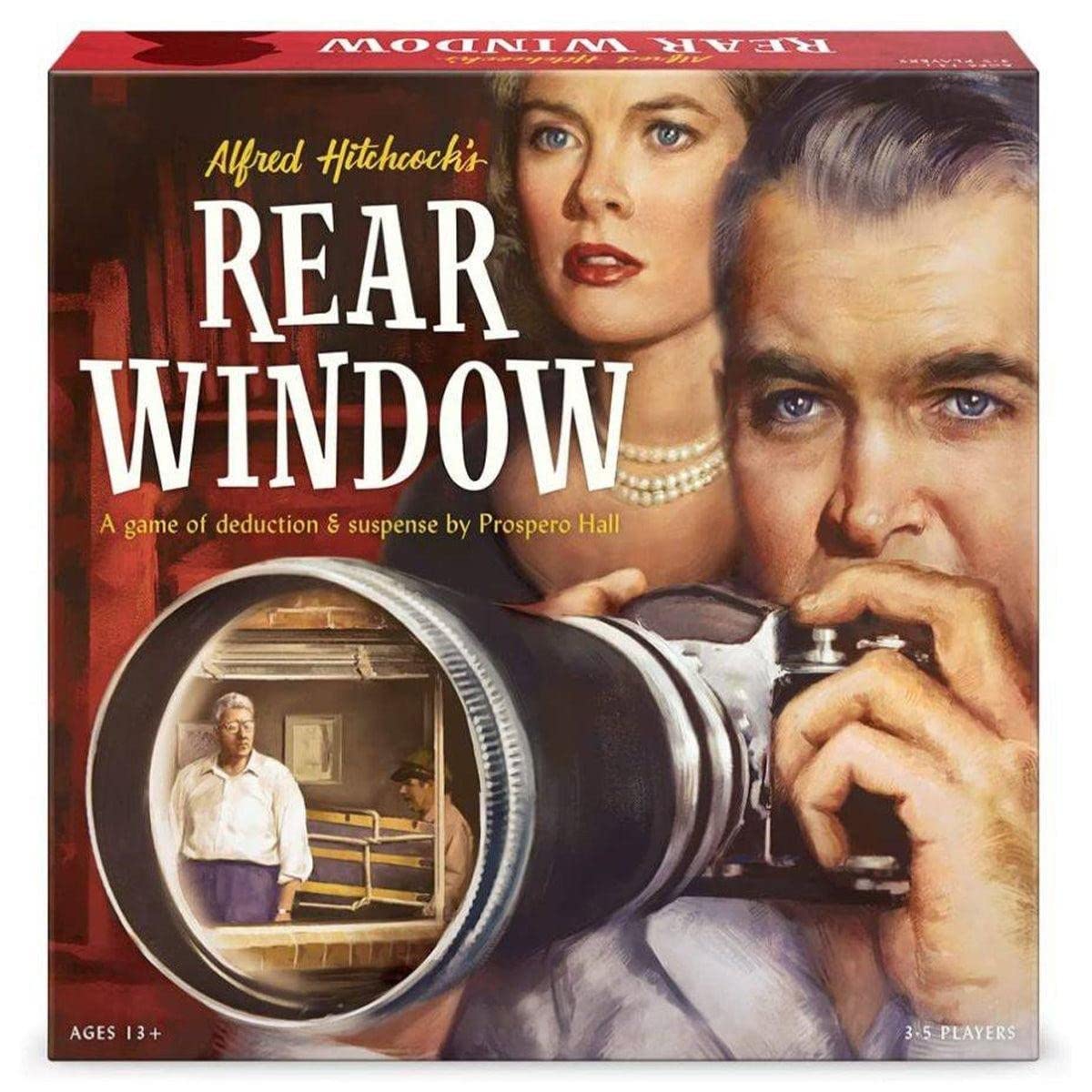 Funko Games: Alfred Hitchcock's Rear Window | Cooperative Murder Mystery Strategy Board Game | Including Real-life Hollywood Legends | For 3-5 Players Ages 13+