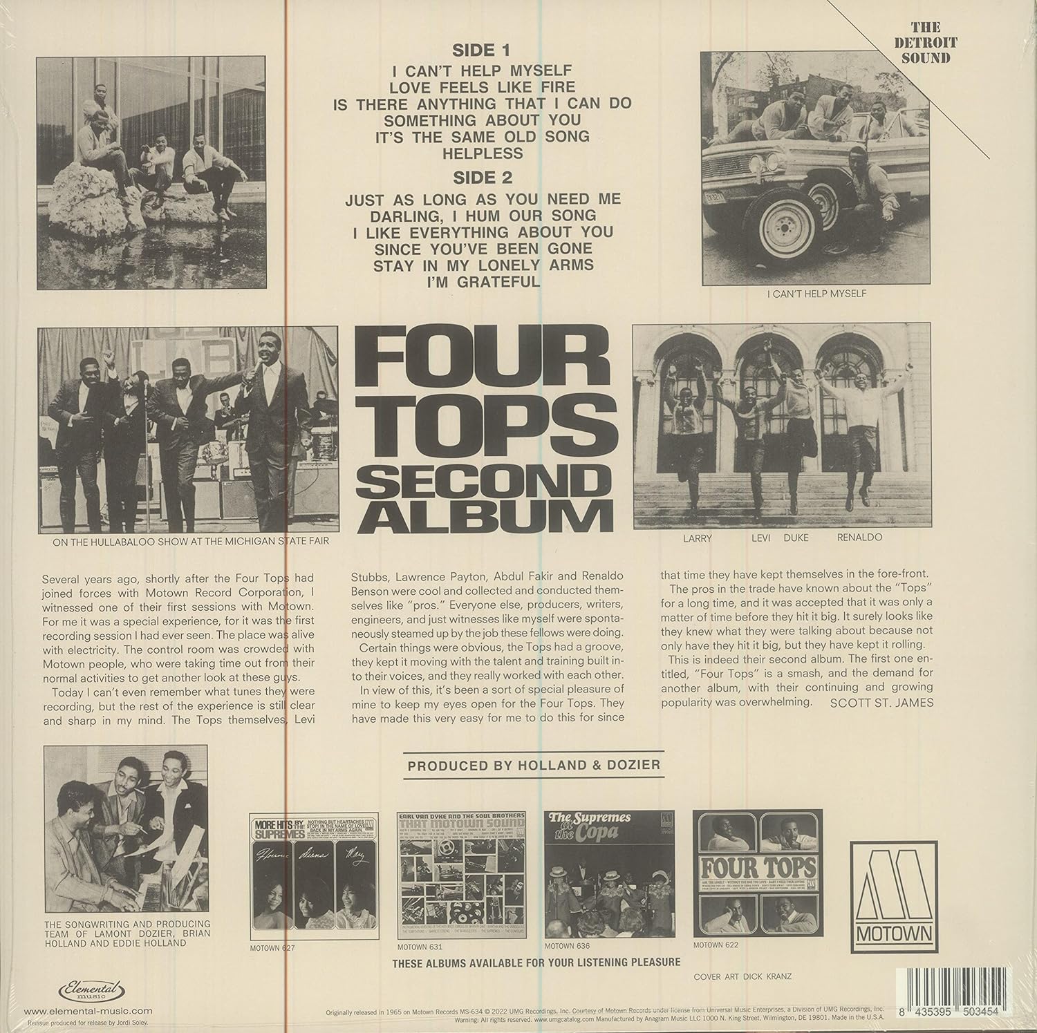 Four Tops ‎– Second Album RSD 2022 Motown / Elemental Music - 620899_