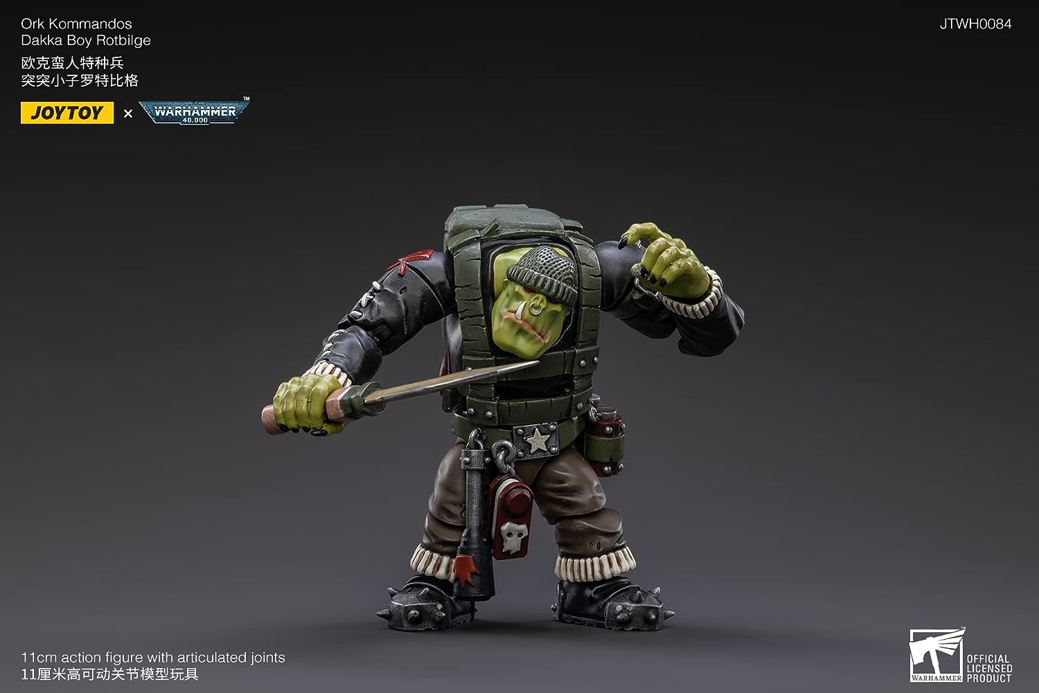 MERCHANDISING LICENCE Bloomage Joytoy Tech - Joytoy Warhammer 40,000 - Ork Kommandos Dakka Boy Rotbilge 1/18 Action Figure (Net