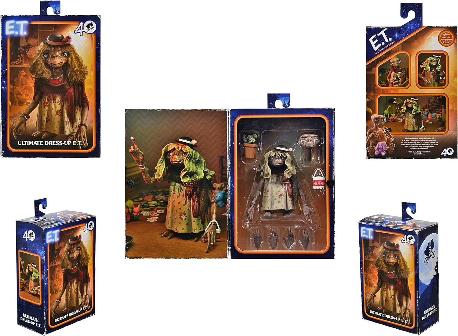 NECA E.T. The Extra Terrestrial: 40th Anniversary Dress-Up E.T. Ultimate 7" Action Figure