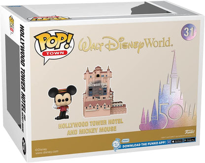 Funko Pop! Town: WDW 50th-ToT With Mickey - Tower Of Terror - Disney World 50th Anniversary - Collectable Vinyl Figure - Gift Idea - Official Merchandise - Toys for Kids & Adults - Movies Fans