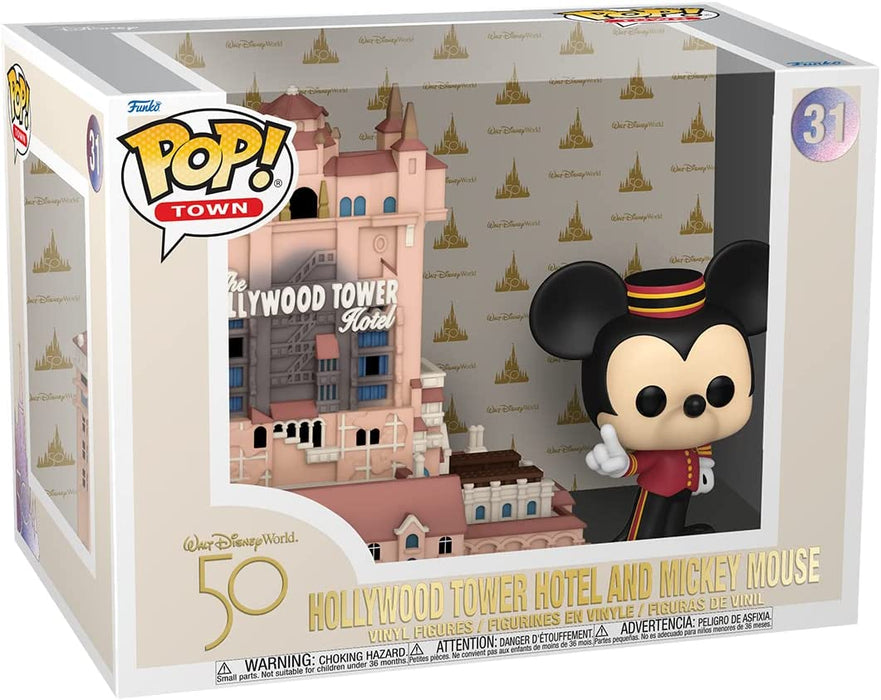 Funko Pop! Town: WDW 50th-ToT With Mickey - Tower Of Terror - Disney World 50th Anniversary - Collectable Vinyl Figure - Gift Idea - Official Merchandise - Toys for Kids & Adults - Movies Fans