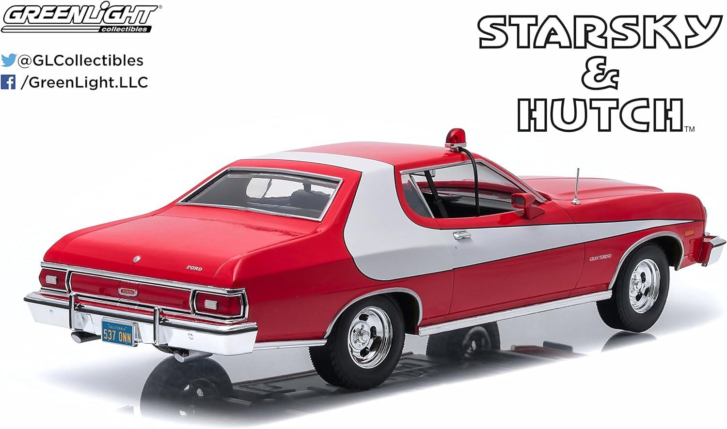Greenlight Ford Starsky Collectibles-Miniatuur verzamelauto, 19017, rood/wit, meerkleurig
