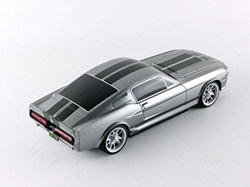 Greenlight 1:18 Scale 1967 Ford Mustang Shelby GT 500 Eleanor from Gone in 60 Seconds 2000 Movie RC Radio Remote Control Car Metallic Grey/Black – By Collectibles