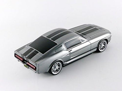 Greenlight 1:18 Scale 1967 Ford Mustang Shelby GT 500 Eleanor from Gone in 60 Seconds 2000 Movie RC Radio Remote Control Car Metallic Grey/Black – By Collectibles