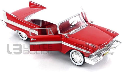 Greenlight 84 1958 Plymouth Fury Christine (1983) Movie 1/24 Diecast Model Car 84071, Red/White