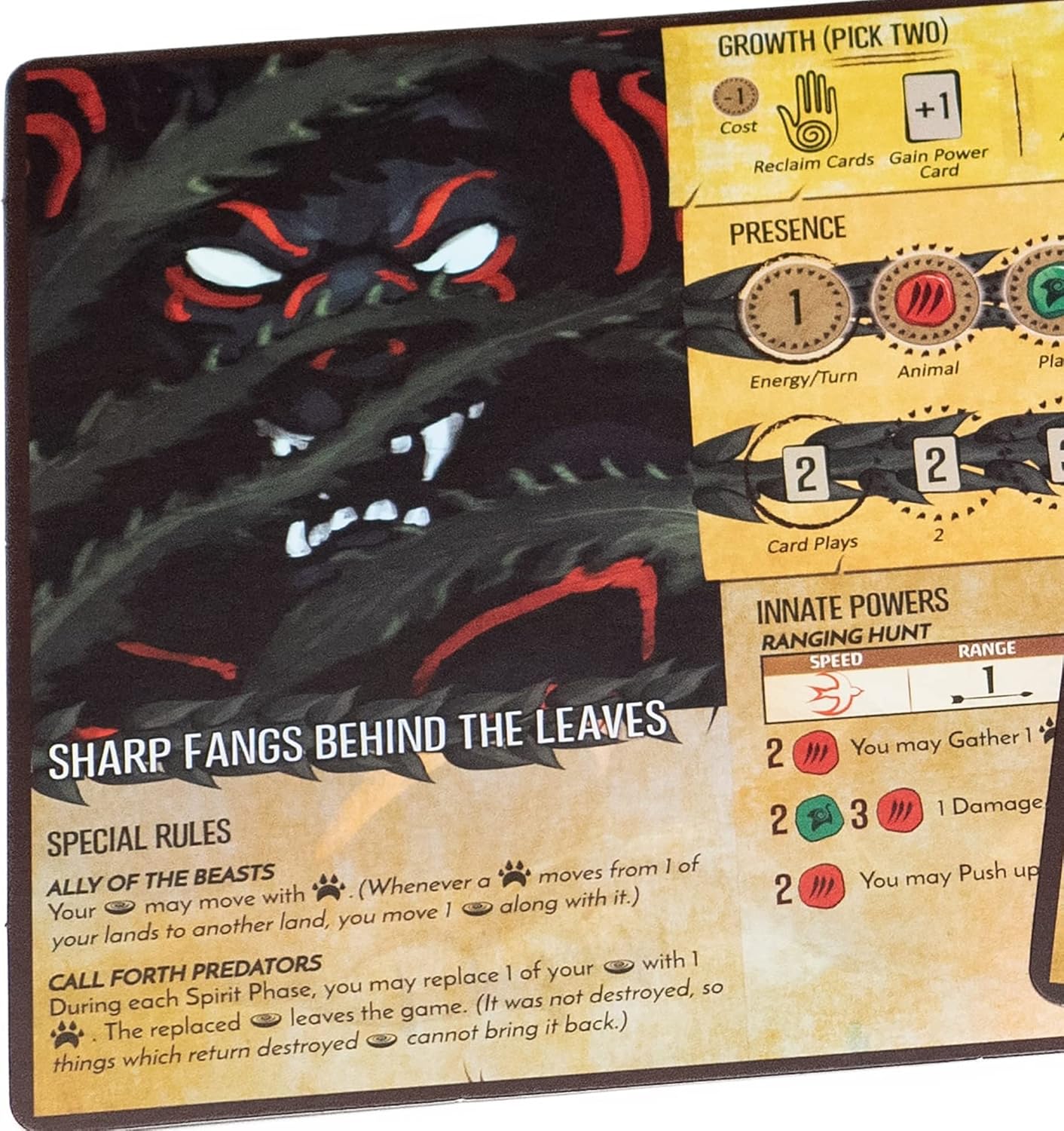 Greater Than Games Spirit Island Branch &Claw: Premium Foil Spirit Panels - 2 Panels to Replace Existing Game Cards, Greater Than Games