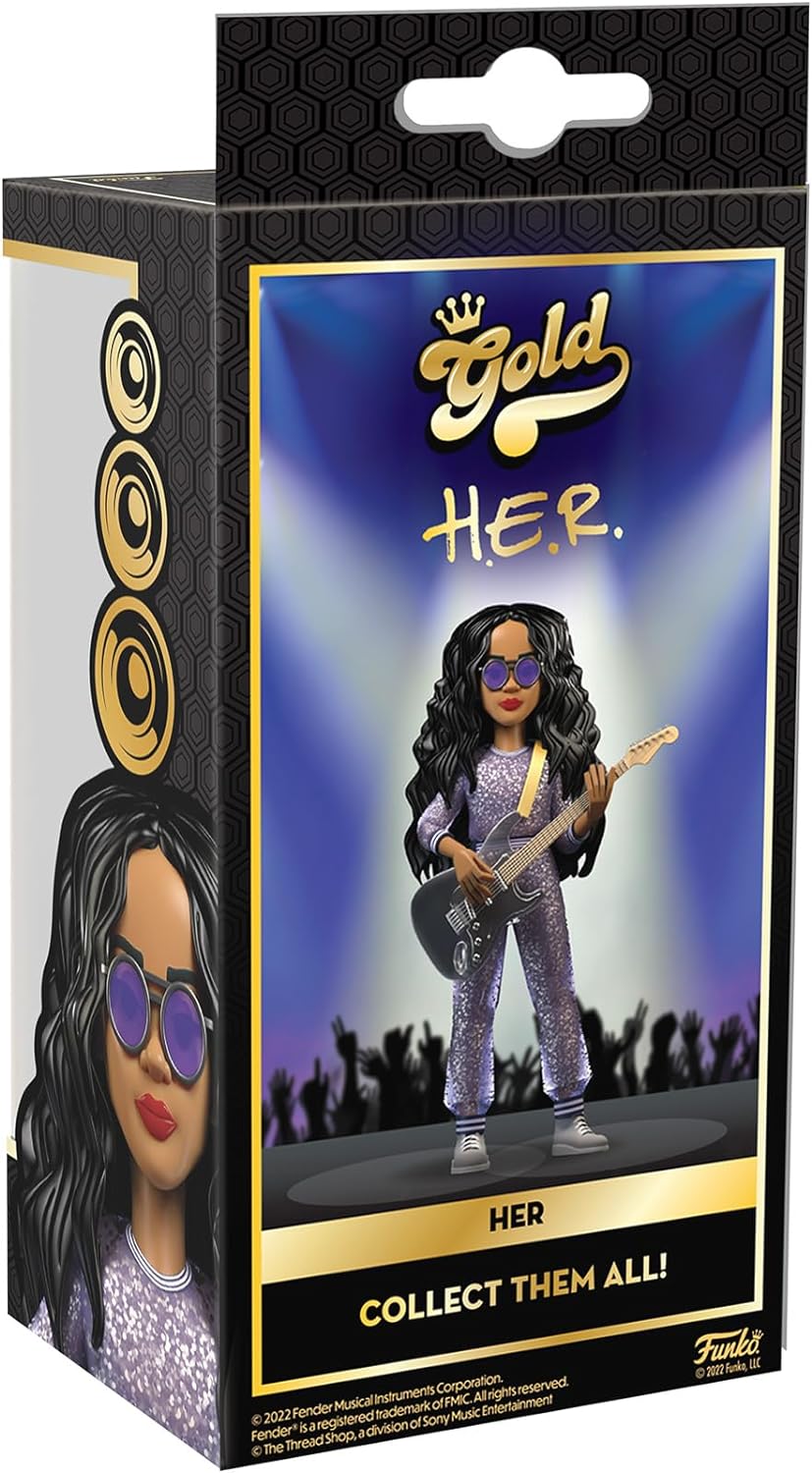 Funko Vinyl Gold 5": H.E.R - H.E.R. - Collectable Vinyl Action Figure - Birthday Gift Idea - Official Merchandise - Ideal Toy for Music Fans - for Your Collection and Display