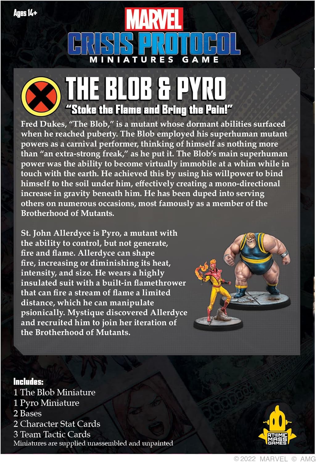Marvel Crisis Protocol - The Blob & Pyro - Juego de Miniaturas en Inglés