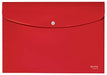 Leitz Recycle Polypropylene Document Wallet With Push Button Closure Red 46780025