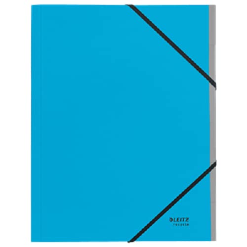 Leitz Recycle 39080035 A4 Corner Binder for 250 Sheets for Document Storage & Filing, 100% Recycled & Recyclable, Climate Neutral, Environmentally Friendly, Recycle Series, Blue, Pack of 10
