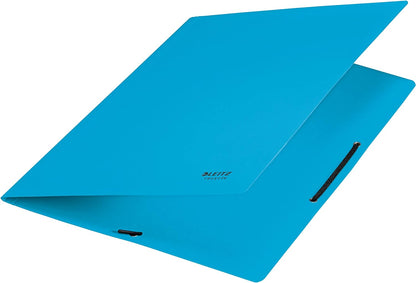 Leitz Recycle 39080035 A4 Corner Binder for 250 Sheets for Document Storage & Filing, 100% Recycled & Recyclable, Climate Neutral, Environmentally Friendly, Recycle Series, Blue, Pack of 10