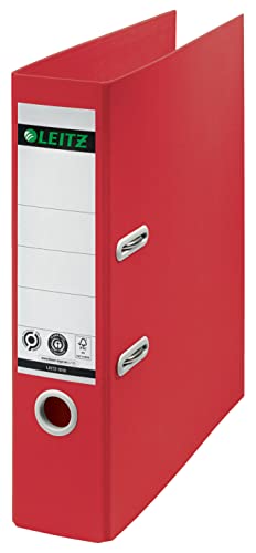 Leitz 180 Recycle Lever Arch File A4 80mm Spine Red 10180025