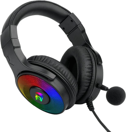 Redragon Pandora 2 H350 RGB Gaming Headset – High Definition Audio + Powerful Bass – Gaming Headset with Removable Microphone, Large Earpads – Works on PC/PS4/Xbox One/NS (Black