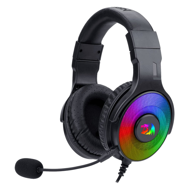 Redragon Pandora 2 H350 RGB Gaming Headset – High Definition Audio + Powerful Bass – Gaming Headset with Removable Microphone, Large Earpads – Works on PC/PS4/Xbox One/NS (Black