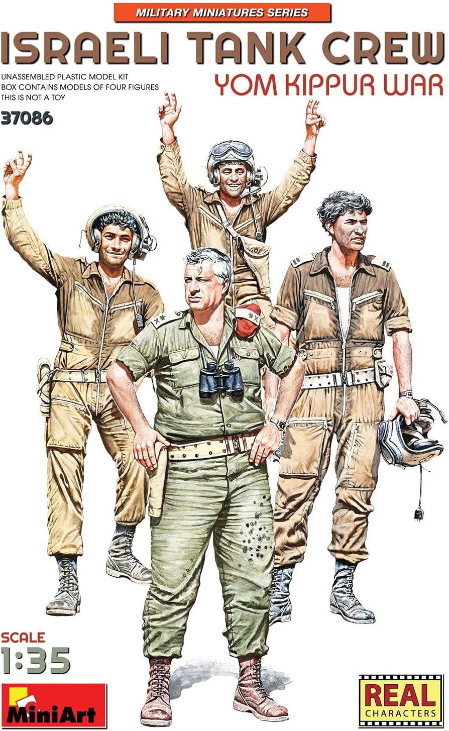 MiniArt MIN37086 1:35-Israeli Tank Crew, Yom Kippur War, Unpainted