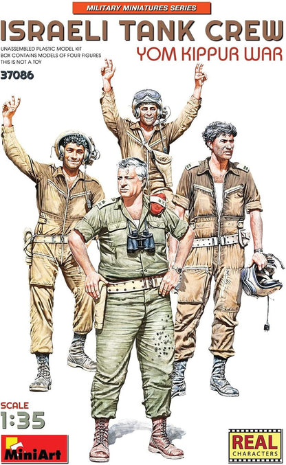 MiniArt MIN37086 1:35-Israeli Tank Crew, Yom Kippur War, Unpainted