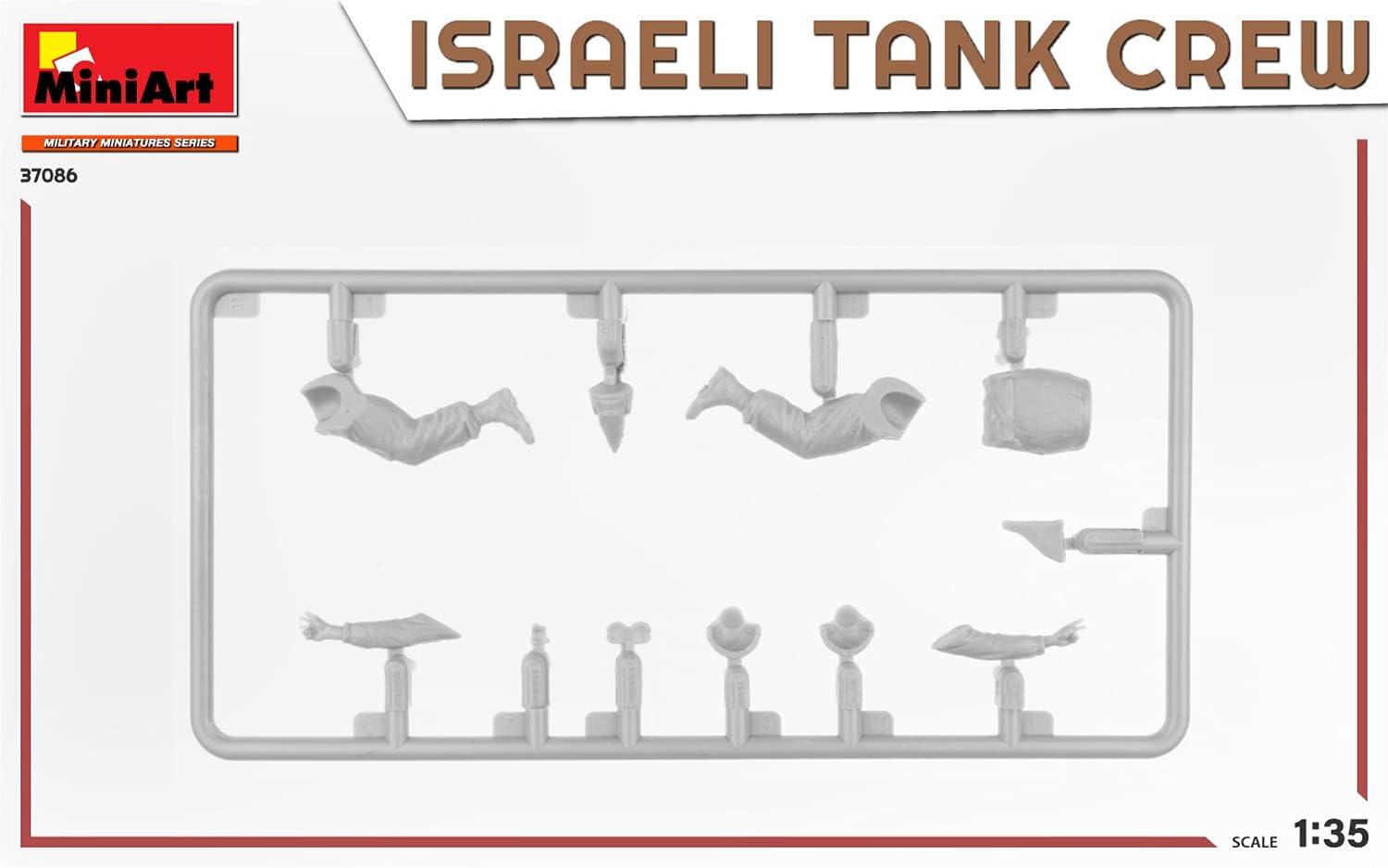 MiniArt MIN37086 1:35-Israeli Tank Crew, Yom Kippur War, Unpainted