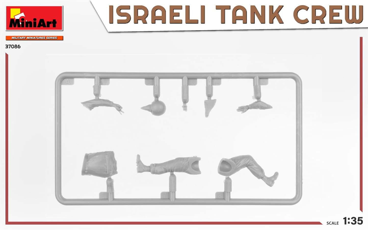 MiniArt MIN37086 1:35-Israeli Tank Crew, Yom Kippur War, Unpainted