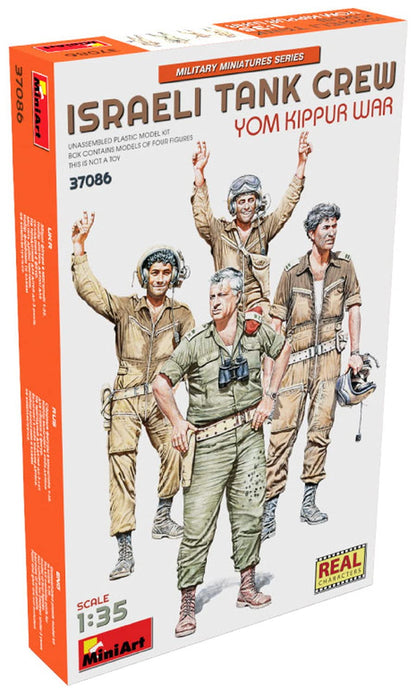 MiniArt MIN37086 1:35-Israeli Tank Crew, Yom Kippur War, Unpainted