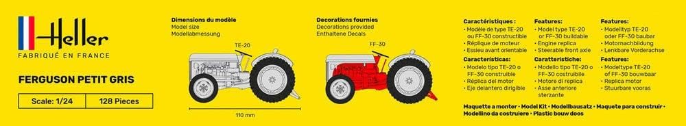 Heller 1:24 Gift Set - Ferguson TE-20 Petit Gris