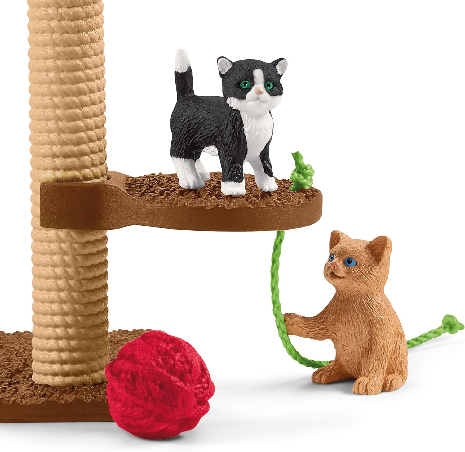 schleich Farm World 42501 Cute Cats and Kittens Playtime Figurine Set - 9-Piece Realistic Mother Cat and Baby Kitten Figurine Small Playset - Toy Animals for Boys and Girls, Gift for Kids Ages 3+