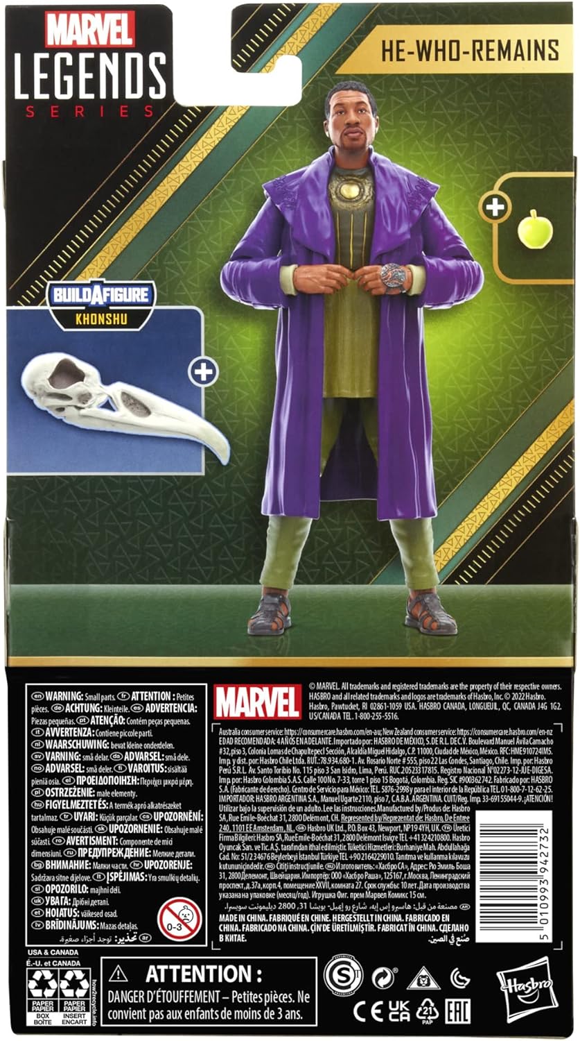 Marvel Legends Series MCU Disney Plus He-Who-Remains Loki Series Action Figure 6-inch Collectible Toy, 1 Accessory and 1 Build-A-Figure Part