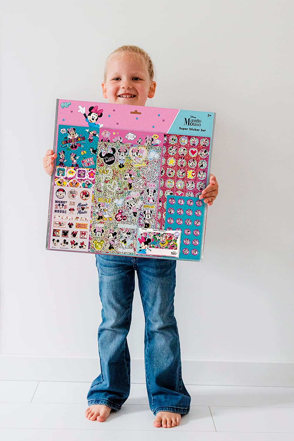 Totum 580206 Disney Sticker Set - Over 300, Beautiful Glitter & Laser Sticker Motifs by Minnie Mouse and Friends