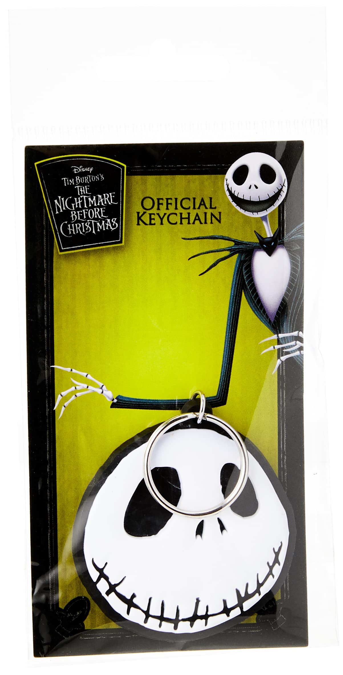 Disney Nightmare Before Christmas-Jack Rubber Keychain, Multi-Color, 4.5 x 6cm