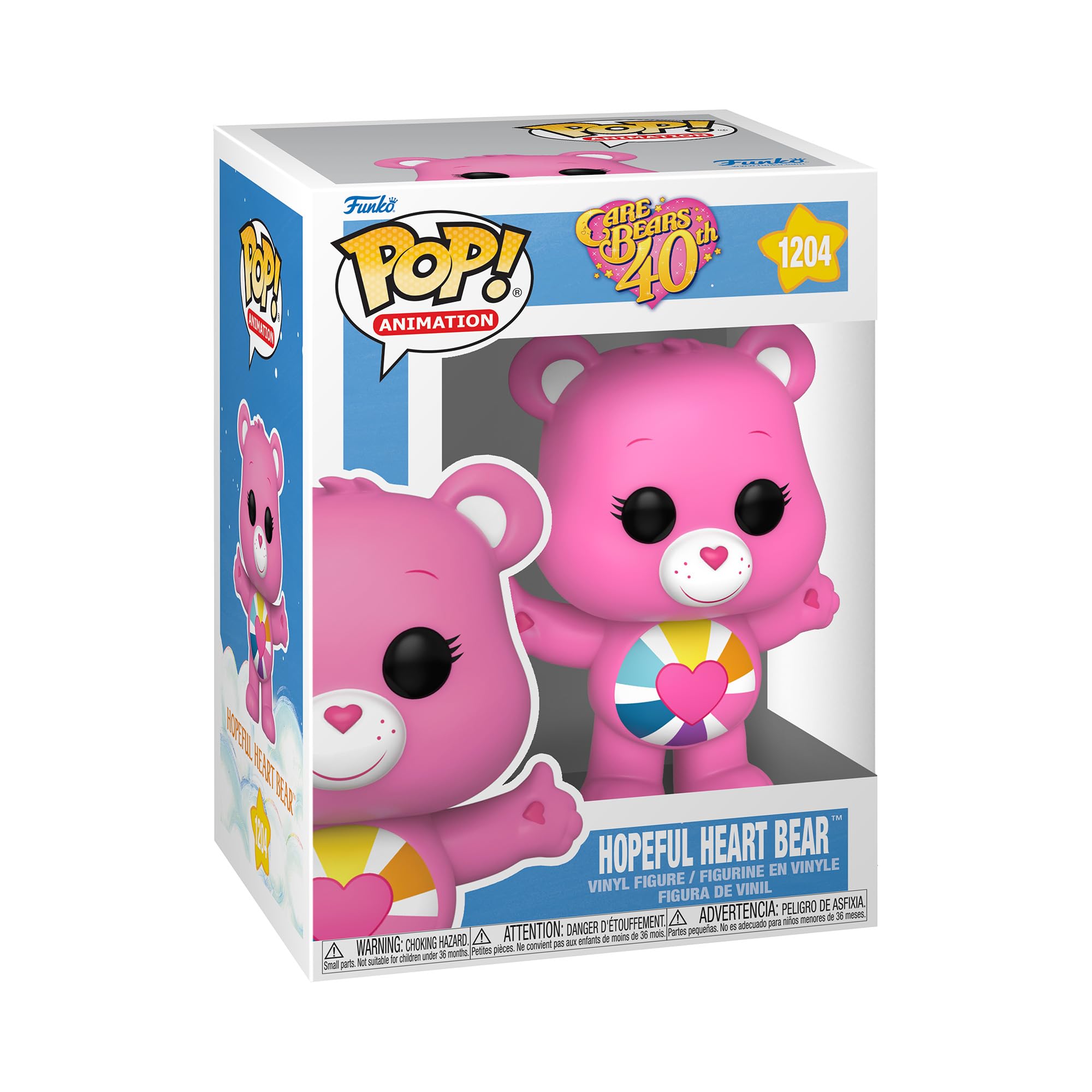 Funko POP! Animation: CB40- Hopeful Heart Bear - Glow In the Dark CH - Care Bears - Collectable Vinyl Figure - Gift Idea - Official Merchandise - Toys for Kids & Adults - TV Fans One Size
