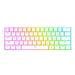 Redragon Mechanical Gaming Keyboard White - K630 RGB Dragonborn - Red Switches - Keyboard 60% USB Cable Detachable Type
