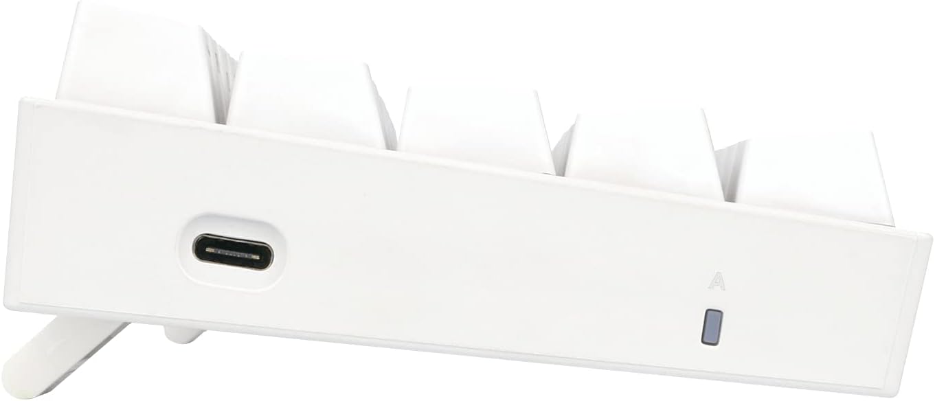 Redragon Mechanical Gaming Keyboard White - K630 RGB Dragonborn - Red Switches - Keyboard 60% USB Cable Detachable Type