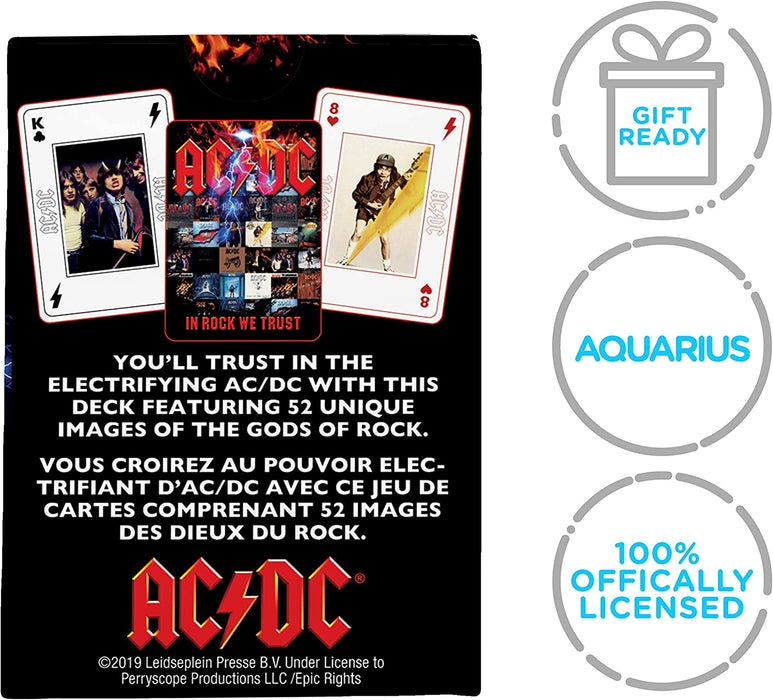 AQUARIUS NEW! AC/DC In Rock We Trust set of 52 playing cards (+ jokers