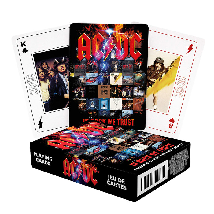 AQUARIUS NEW! AC/DC In Rock We Trust set of 52 playing cards (+ jokers
