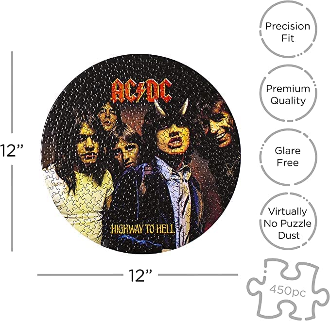 NMR Distribution ALBM-002 AC/DC Highway to Hell 450 pc Picture Disc Puzzle, Multi-Colored
