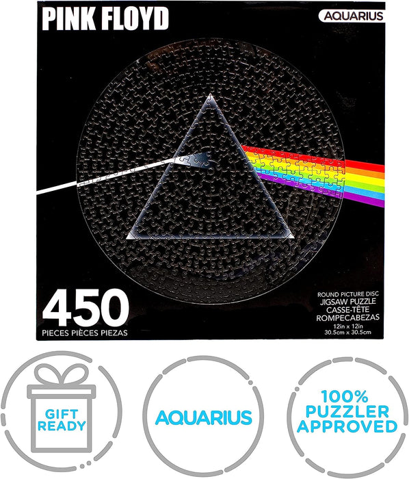 AQUARIUS Pink Floyd Dark Side Record Disc Puzzle (450 Piece Jigsaw Puzzle) - Officially Licensed Pink Floyd Merchandise & Collectibles - Glare Free - Precision Fit - 12 x 12 Inches