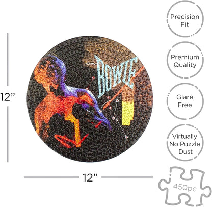 AQUARIUS David Bowie Let's Dance Record Disc Puzzle (450 Piece Jigsaw Puzzle) - Officially Licensed David Bowie Merchandise & Collectibles - Glare Free - Precision Fit - 12 x 12 Inches