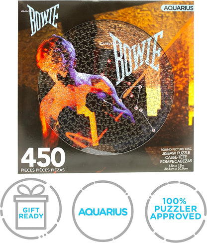AQUARIUS David Bowie Let's Dance Record Disc Puzzle (450 Piece Jigsaw Puzzle) - Officially Licensed David Bowie Merchandise & Collectibles - Glare Free - Precision Fit - 12 x 12 Inches
