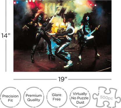AQUARIUS KISS Puzzle (500 Piece Jigsaw Puzzle) - Glare Free - Precision Fit - Officially Licensed KISS Merchandise & Collectibles - 14x19 Inches